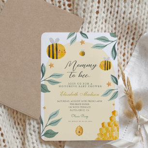 Wasserfarben-Mommy to Bee Honey Sweet Baby Dusche Einladung
