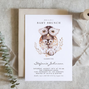 Wasserfarben-Mommy und Babyschale Babyfallbrunch Einladung