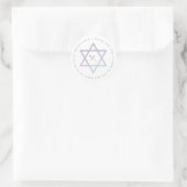 Wasserfarben Monogram Bat Mitzvah Danke Sticker (Tasche)