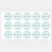 Wasserfarben-Monogramm-Name Etiketten (Blatt)