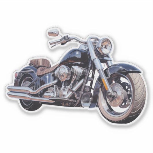 Wasserfarben-Motorrad Aufkleber (Vorderseite)