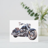 Wasserfarben-Motorrad Postkarte (Stehend Vorderseite)