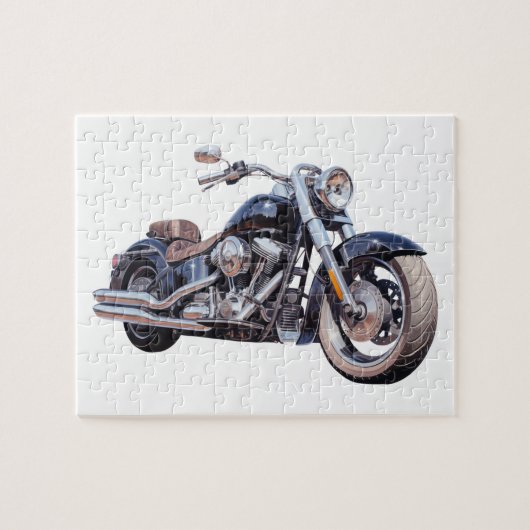 Wasserfarben-Motorrad Puzzle (Horizontal)