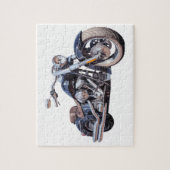 Wasserfarben-Motorrad Puzzle (Vertikal)