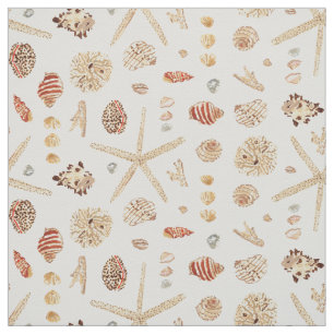 Wasserfarben-Muscheln Stoff