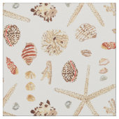 Wasserfarben-Muscheln Stoff (Nahaufnahme)