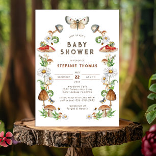 Wasserfarben Mushroom Kinderdusche Einladung   Woo