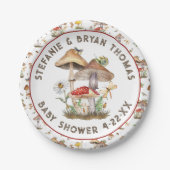 Wasserfarben Mushroom Kinderdusche Teller | Whimsi (Vorderseite)