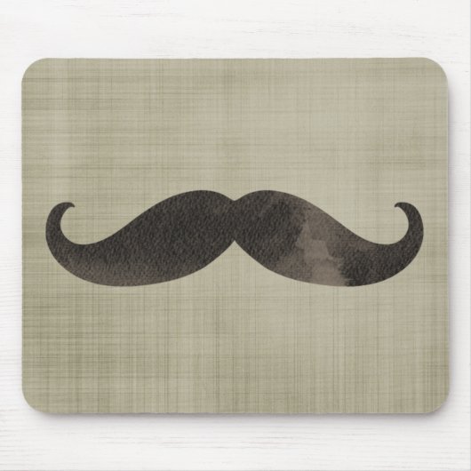 Wasserfarben-Mustache Mousepad (Vorne)