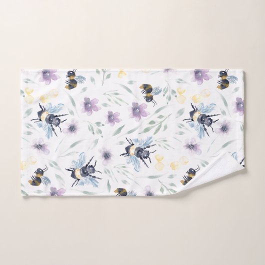 Wasserfarben-Muster Badhandtuch Set (Handtuch)