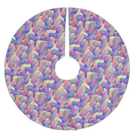 Wasserfarben-Muster-Baumrinde Polyester Weihnachtsbaumdecke