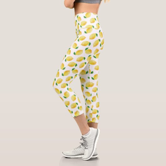 Wasserfarben-Muster Capri Leggings (Links)