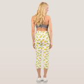 Wasserfarben-Muster Capri Leggings (Rückseite)