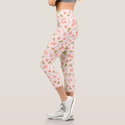Wasserfarben-Muster Capri Leggings (Links)