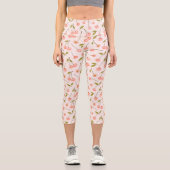 Wasserfarben-Muster Capri Leggings (Vorderseite)