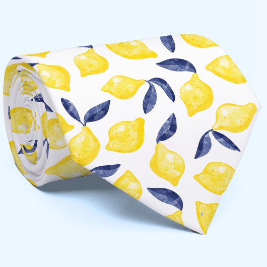 Wasserfarben-Muster Citrus Neck Tie Krawatte