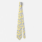 Wasserfarben-Muster Citrus Neck Tie Krawatte (Vorderseite)