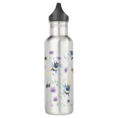 Wasserfarben-Muster Edelstahlflasche (Links)