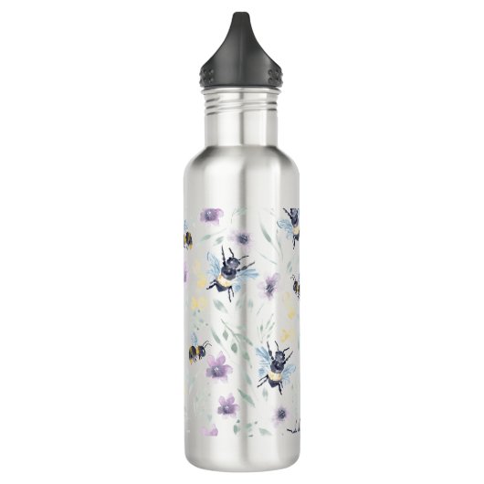 Wasserfarben-Muster Edelstahlflasche (Links)