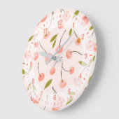 Wasserfarben-Muster Große Wanduhr (Winkel)