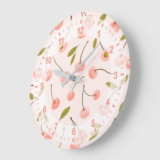 Wasserfarben-Muster Große Wanduhr (Winkel)