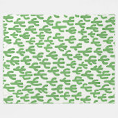 Wasserfarben-Muster - Grün Fleecedecke (Vorderseite (Horizontal))