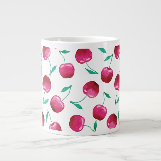 Wasserfarben-Muster Jumbo-Tasse (Vorderseite)