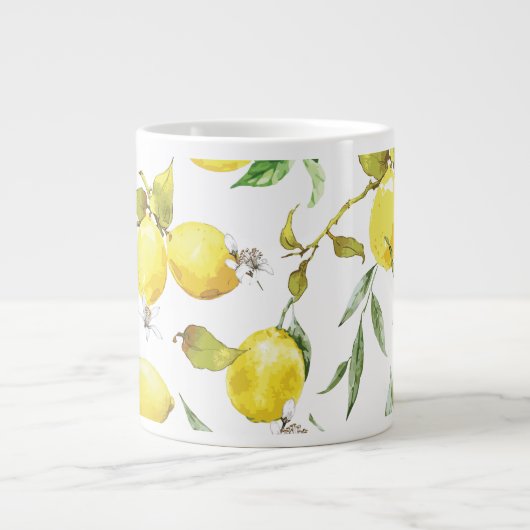 Wasserfarben-Muster Jumbo-Tasse (Vorderseite)