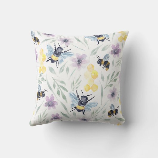 Wasserfarben-Muster Kissen (Rückseite)