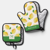Wasserfarben-Muster Ofenhandschuh & Topflappen-Set (Vorderseite/Rückseite)