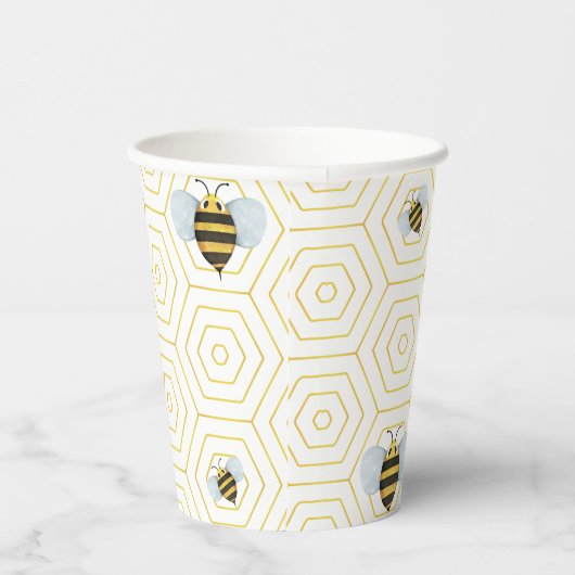 Wasserfarben-Muster Pappbecher (Rechts)