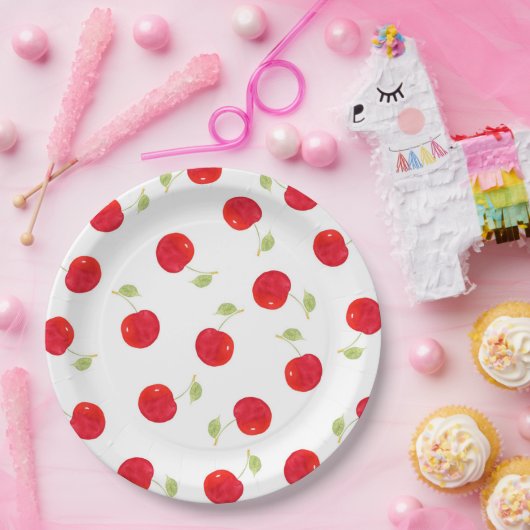 Wasserfarben-Muster Pappteller (Party)