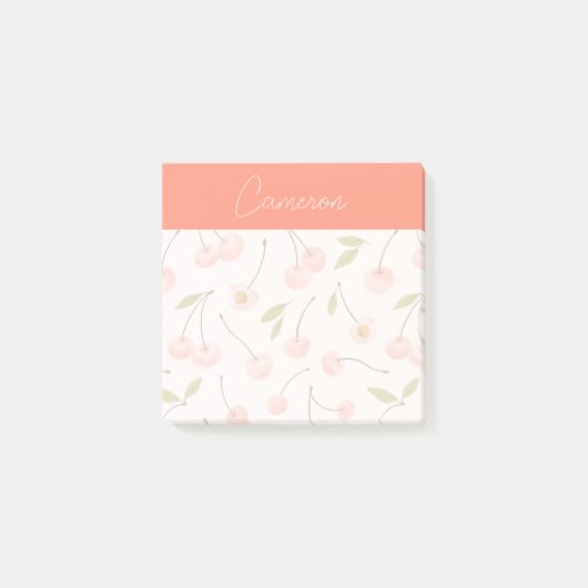 Wasserfarben-Muster Post-it Klebezettel (Vorderseite)