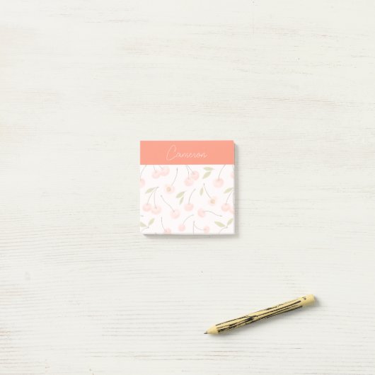 Wasserfarben-Muster Post-it Klebezettel (Auf Schreibtisch)