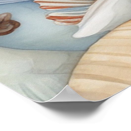 Wasserfarben-Muster Poster (Ecke)