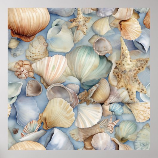 Wasserfarben-Muster Poster (Vorne)