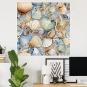 Wasserfarben-Muster Poster (Heimbüro)