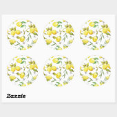 Wasserfarben-Muster Runder Aufkleber (Blatt)