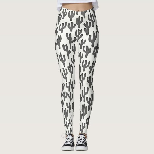 Wasserfarben-Muster - Schwarz Leggings (Vorderseite)