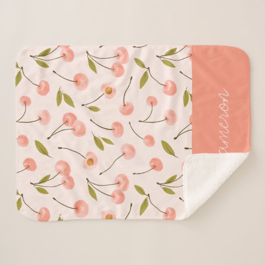 Wasserfarben-Muster Sherpadecke (Vorderseite (Horizontal))