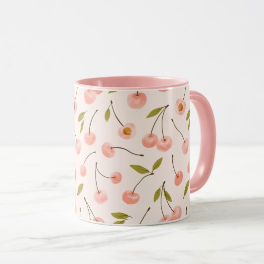 Wasserfarben-Muster Tasse (VorderseiteRechts)