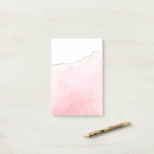 Wasserfarben-Nachhinweise Post-it Klebezettel (Auf Schreibtisch)