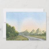 Wasserfarben Naturlandschaft Hochzeit Einladung (Rückseite)