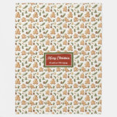 Wasserfarben neutrale erdfarbene Farben Lebkuchen  Fleecedecke (Vorderseite)