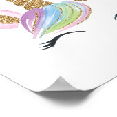 Wasserfarben Niedlich Einhorn Kinderzimmer Wand De Poster (Ecke)