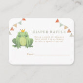 Wasserfarben Niedlich Frog Babydusche Windelwindel Begleitkarte (Vorderseite)