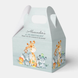Wasserfarben Niedlich Safari Jungle Tiere Geburtst Geschenkschachtel