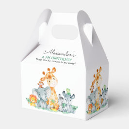 Wasserfarben Niedlich Safari Jungle Tiere Geburtst Geschenkschachtel