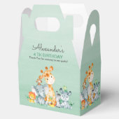 Wasserfarben Niedlich Safari Jungle Tiere Geburtst Geschenkschachtel (Geöffnet)