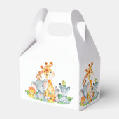 Wasserfarben Niedlich Safari Jungle Tiere Geburtst Geschenkschachtel (Rückseite)